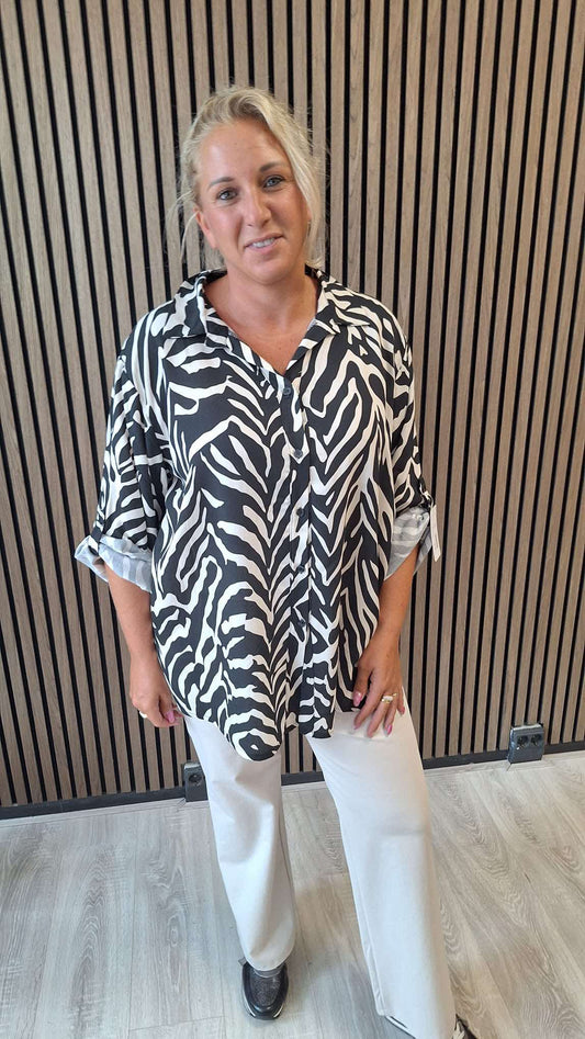 Tilly blouse zebra
