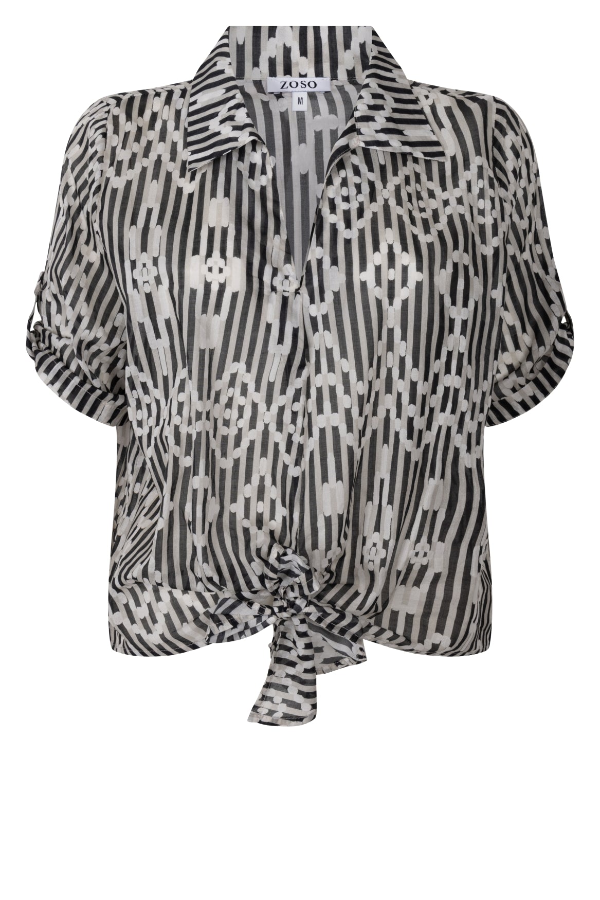 Zoso blouse Isa print zwart katoen