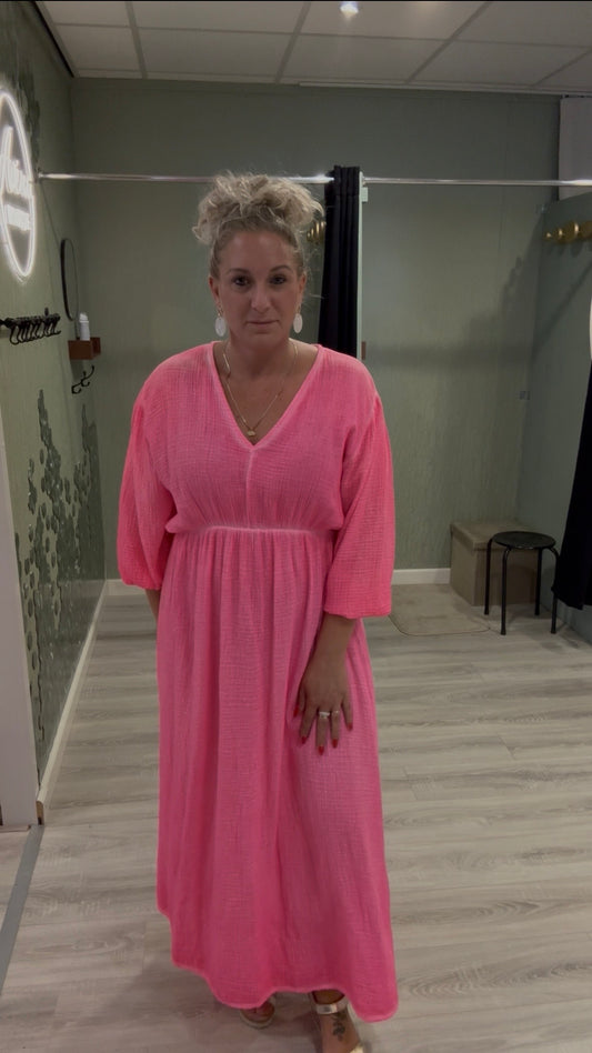 Jurk roze katoen