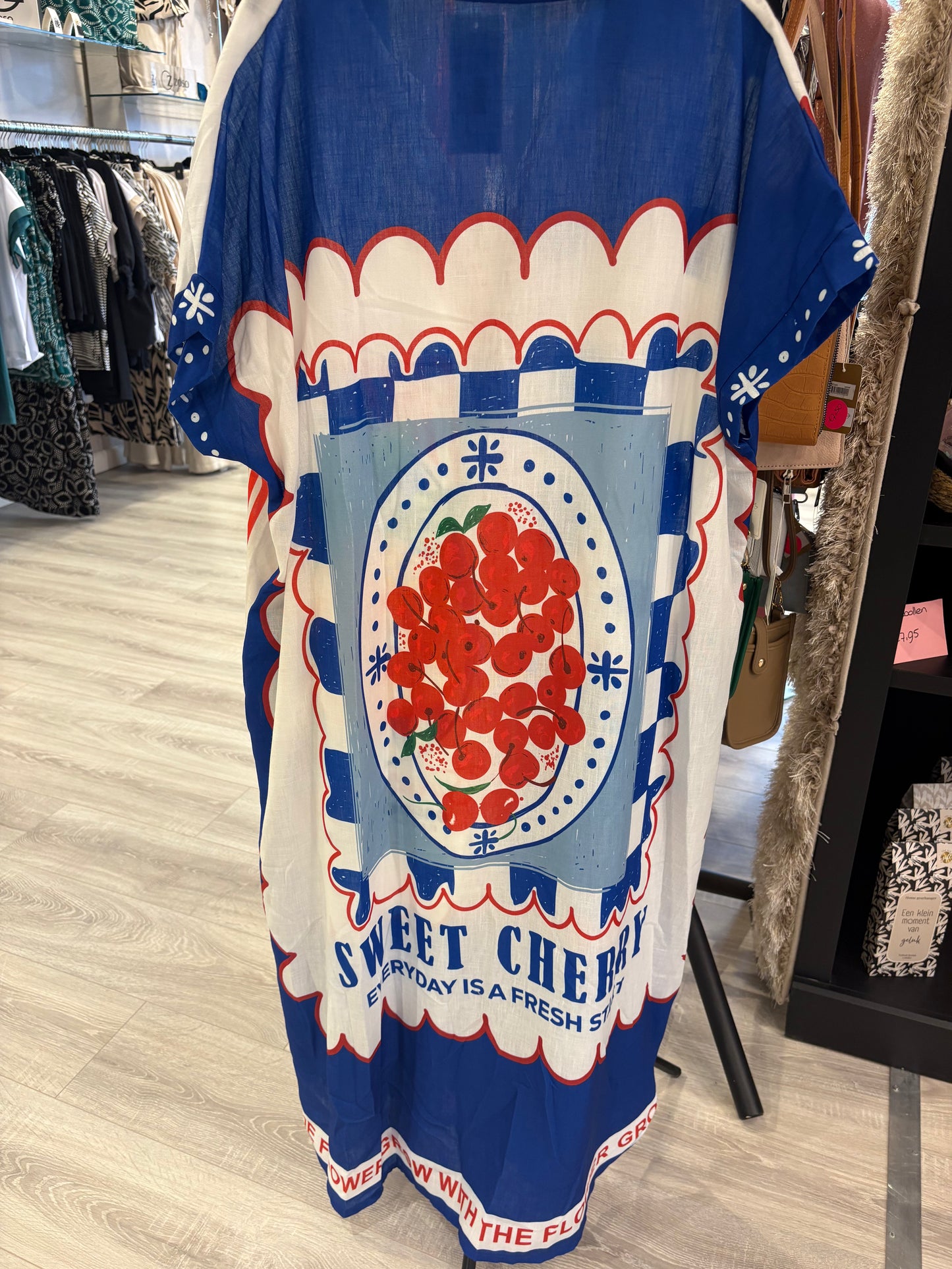 Jurk print blauw