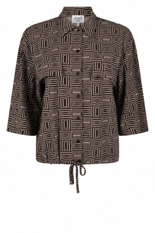 ZOSO top Cameron espresso/taupe